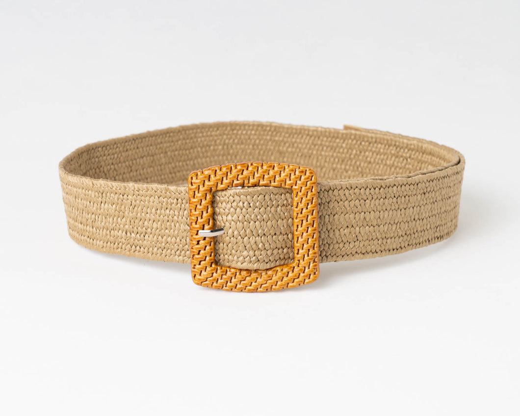 Woven Stretch Belt - Camel